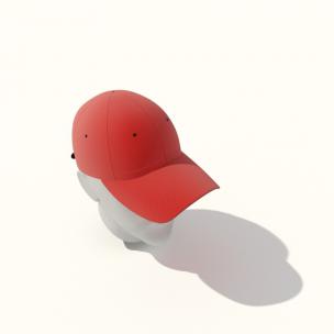 红色长舌帽