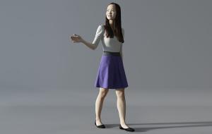 边走边解说的女人 人物