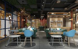 墙面以红砖为主要装饰的工业风影楼婚纱店