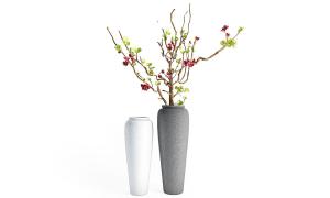 玫红色的玉兰花瓶花卉