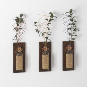 固定玻璃花瓶绿色植物墙面饰品挂件