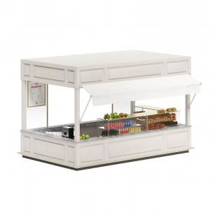 白色饮料点心售卖亭、摊位