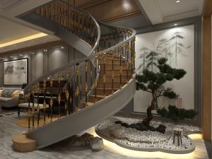 后现代旋转楼梯间景观小品
