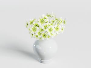 中式陶瓷花瓶花卉