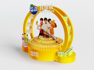 超市广告地堆摆台饮料摊位
