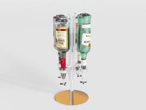 现代放在酒龙头上的四瓶酒瓶饮料