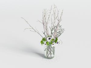 花瓶花卉
