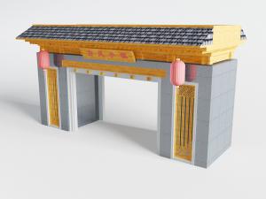 中式建筑大门