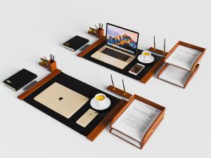现代书桌笔记本电脑笔筒纸张架文具用品