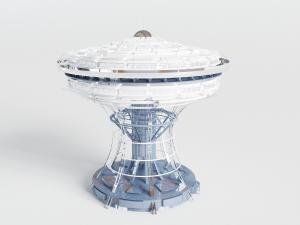 现代圆形类似飞碟的工业设备