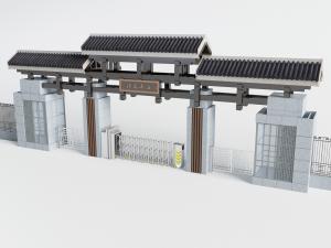 中式风格的小区大门