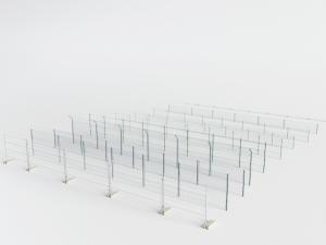 现代金属网栏杆护栏