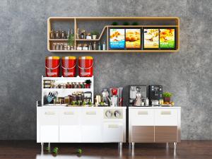 奶茶店饮料果茶饮品料理台