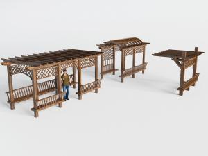 美式葡萄架棚、休息凉亭