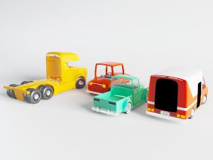 现代儿童卡通玩具车
