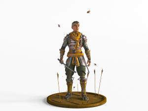 古代拿刀的士兵武士、箭