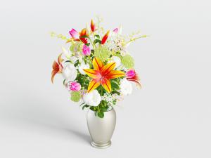 现代花瓶花卉