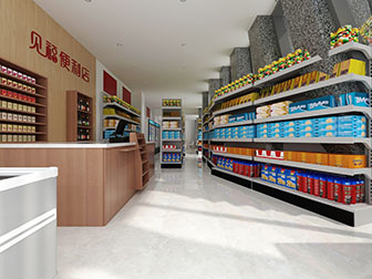 现代便利店超市货架