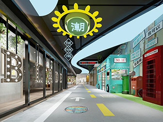 工业风购物广场商场