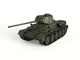 一辆军用绿色坦克武器