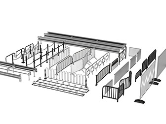 现代金属黑色围挡护栏栏杆