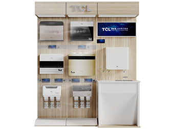 TCL净水器实木展柜货架
