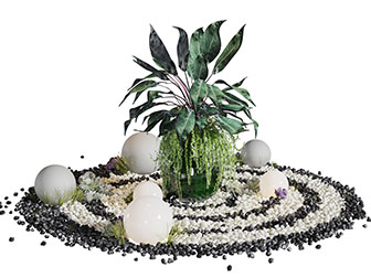 石头花植景观小品