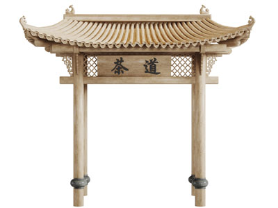 中式实木仿古建筑门头
