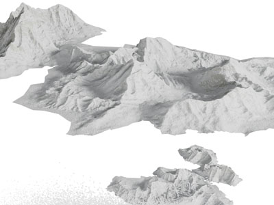 雪山山脉山顶