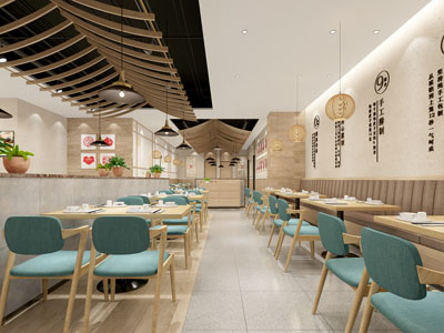北欧饭店餐馆就餐区