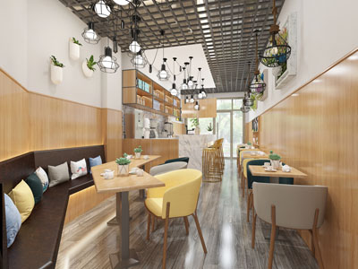 北欧饭店餐馆就餐区