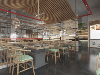 新中式饭店餐馆火锅店