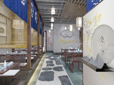 日式饭店餐馆就餐区