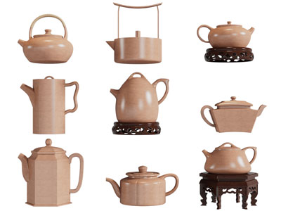 中式紫砂茶壶茶具