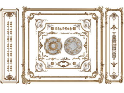 法式雕花角线护墙板