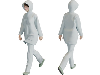 穿着套头衫的女孩人物
