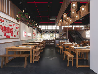 日式饭店餐馆就餐区