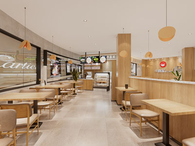 北欧饭店餐馆就餐区