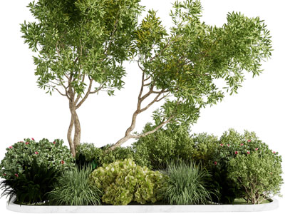 现代园林花草绿植园艺小品