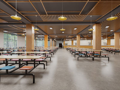 工业loft食堂就餐区
