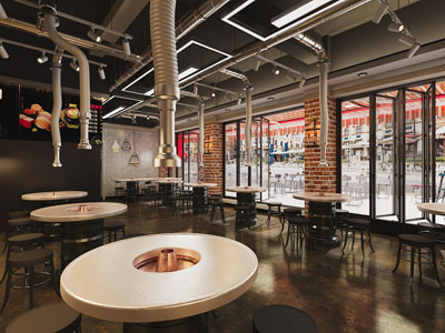 工业loft饭店餐馆、火锅店