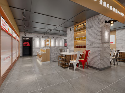 工业loft饭店餐馆就餐区