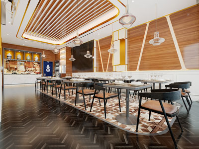 现代饭店餐馆就餐区