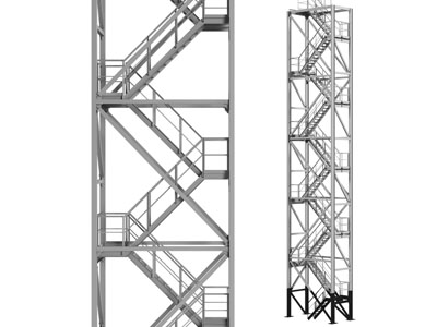 现代镂空金属旋转楼梯
