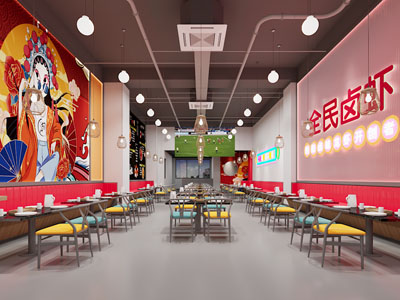 工业loft饭店餐馆就餐区