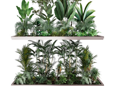 现代花坛花草景观园艺小品