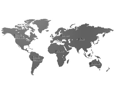现代世界地图墙饰挂件