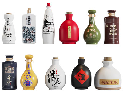 现代中国白酒陶瓷酒瓶