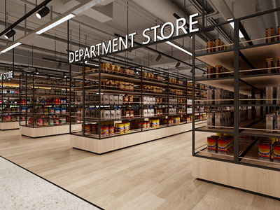 工业风loft百货超市