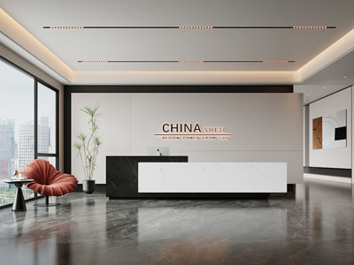 现代公司大堂前台接待